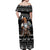 Viking Gnome Christmas Off Shoulder Maxi Dress Nordic Xmas Spirit Pattern - Wonder Print Shop