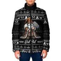 Viking Gnome Christmas Padded Jacket Nordic Xmas Spirit Pattern - Wonder Print Shop