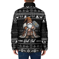 Viking Gnome Christmas Padded Jacket Nordic Xmas Spirit Pattern - Wonder Print Shop