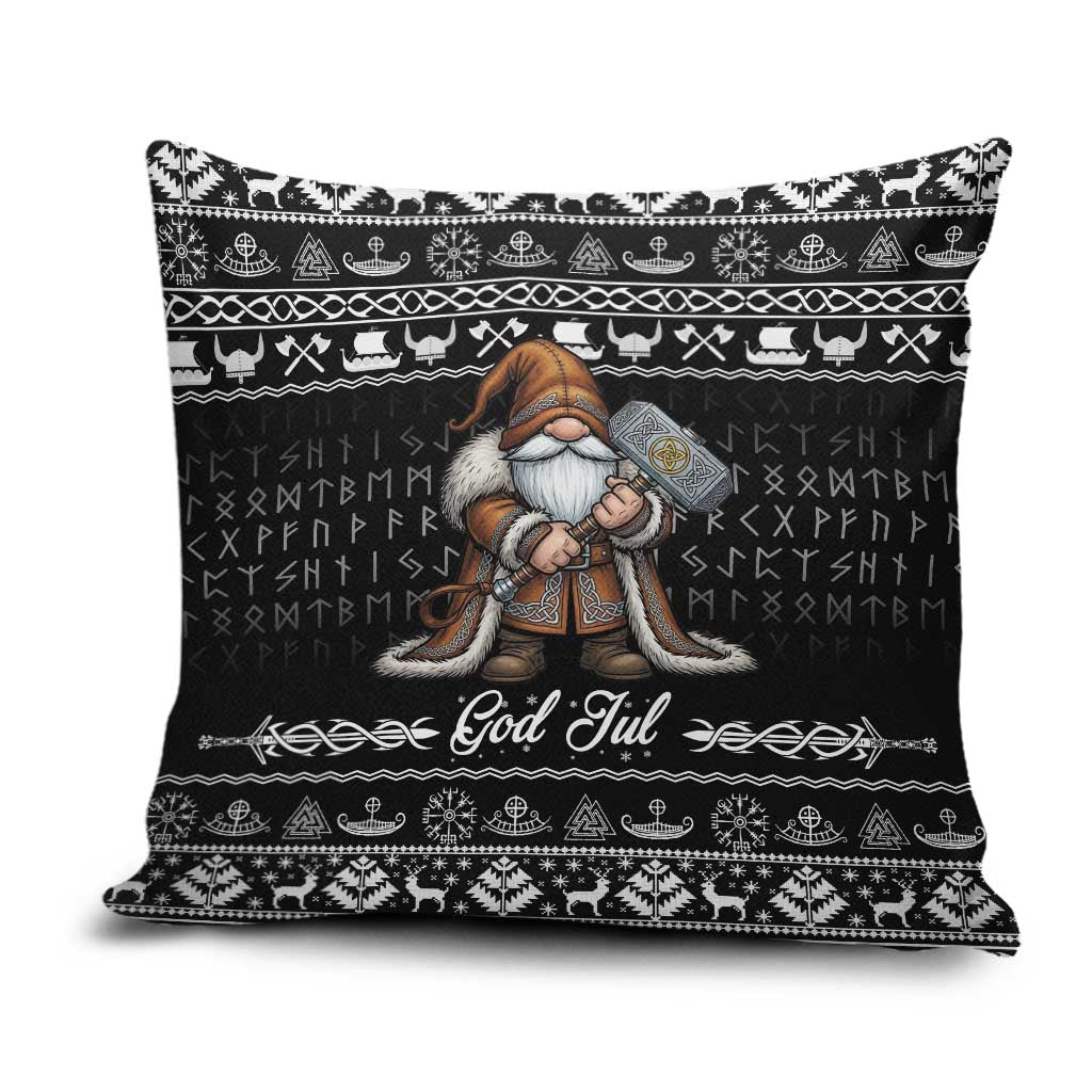 Viking Gnome Christmas Pillow Cover Nordic Xmas Spirit Pattern - Wonder Print Shop