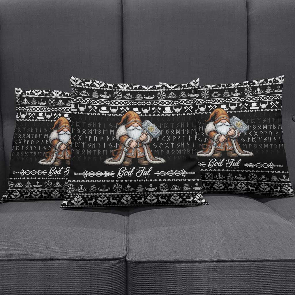 Viking Gnome Christmas Pillow Cover Nordic Xmas Spirit Pattern - Wonder Print Shop
