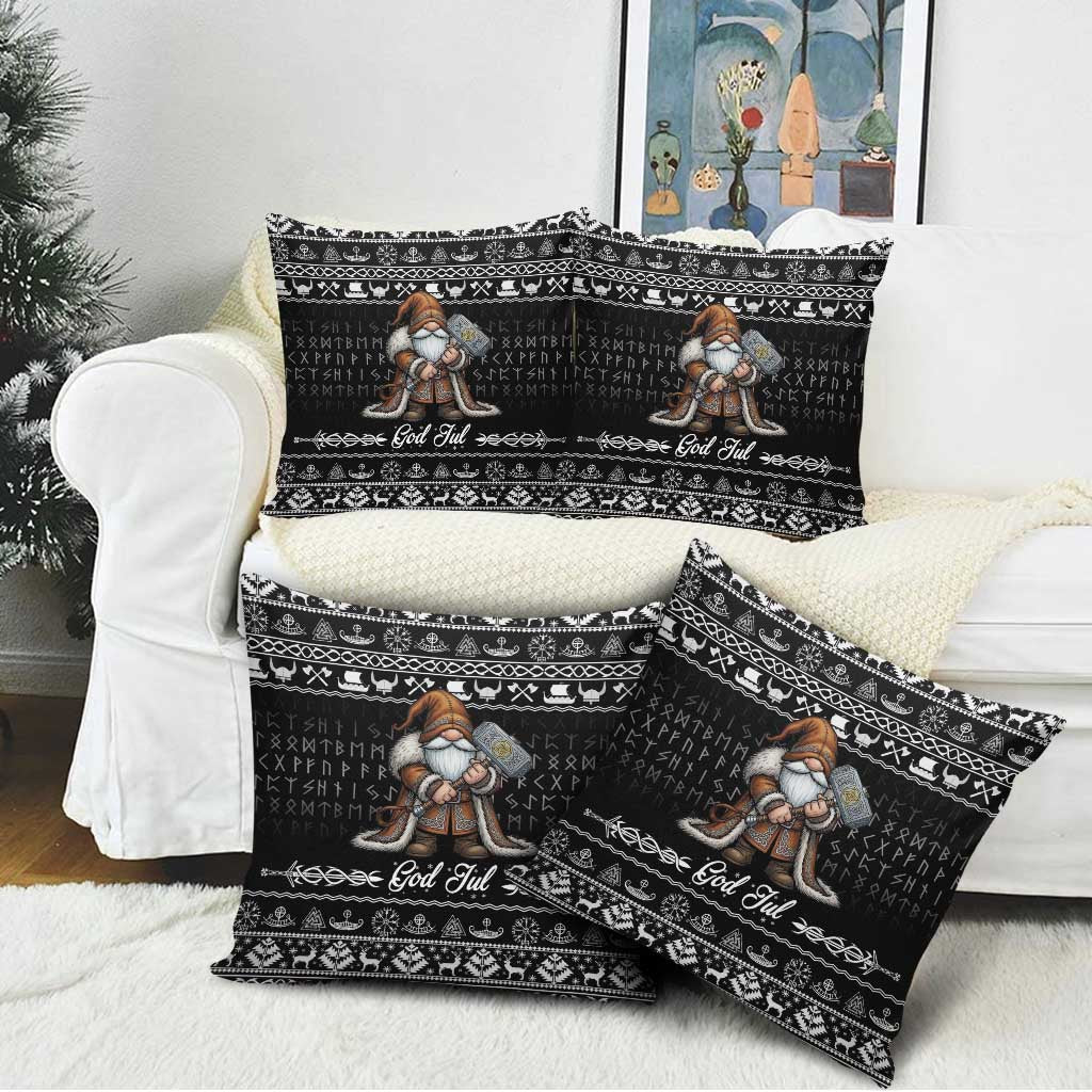 Viking Gnome Christmas Pillow Cover Nordic Xmas Spirit Pattern - Wonder Print Shop