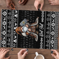 Viking Gnome Christmas Puzzle Nordic Xmas Spirit Pattern - Wonder Print Shop