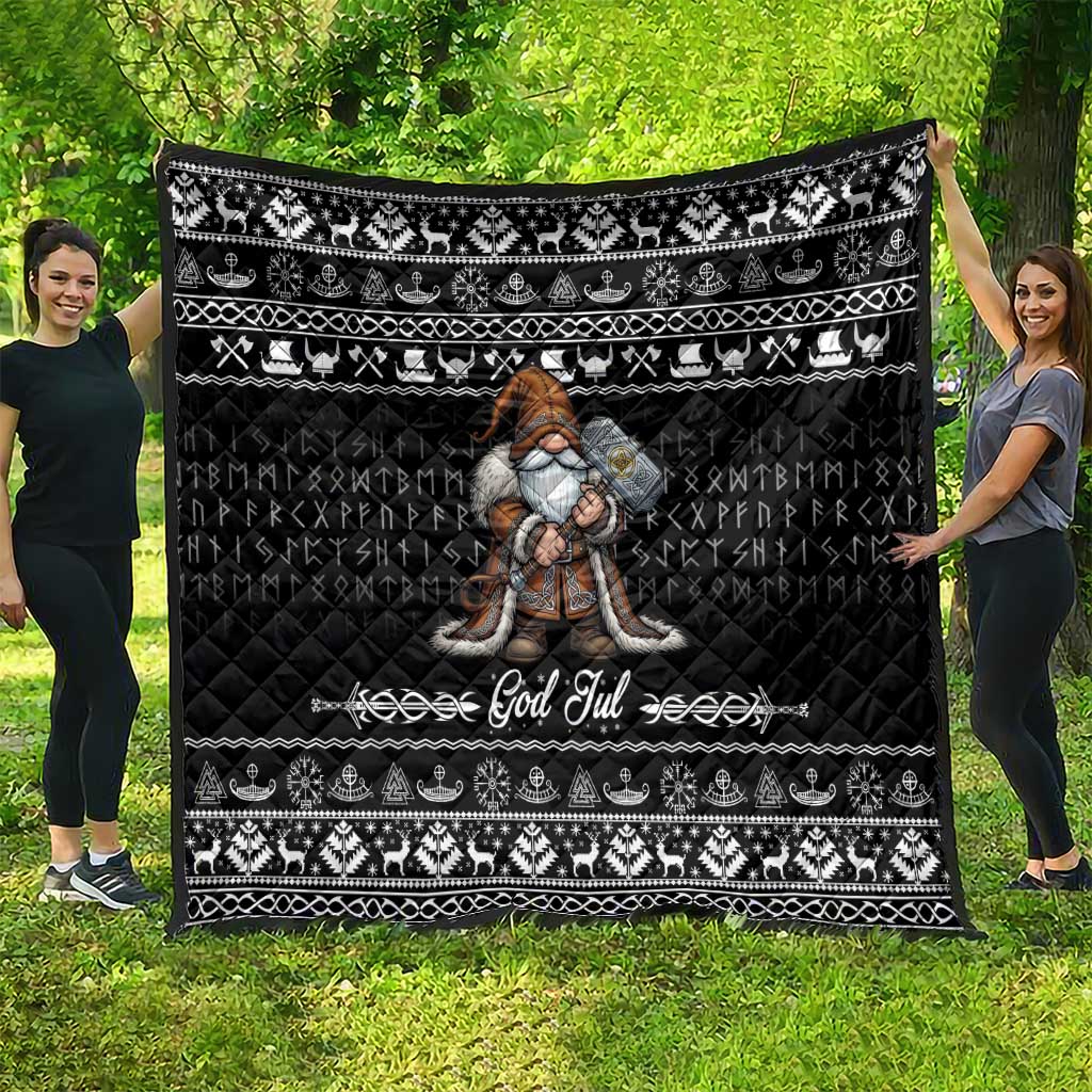 Viking Gnome Christmas Quilt Nordic Xmas Spirit Pattern - Wonder Print Shop
