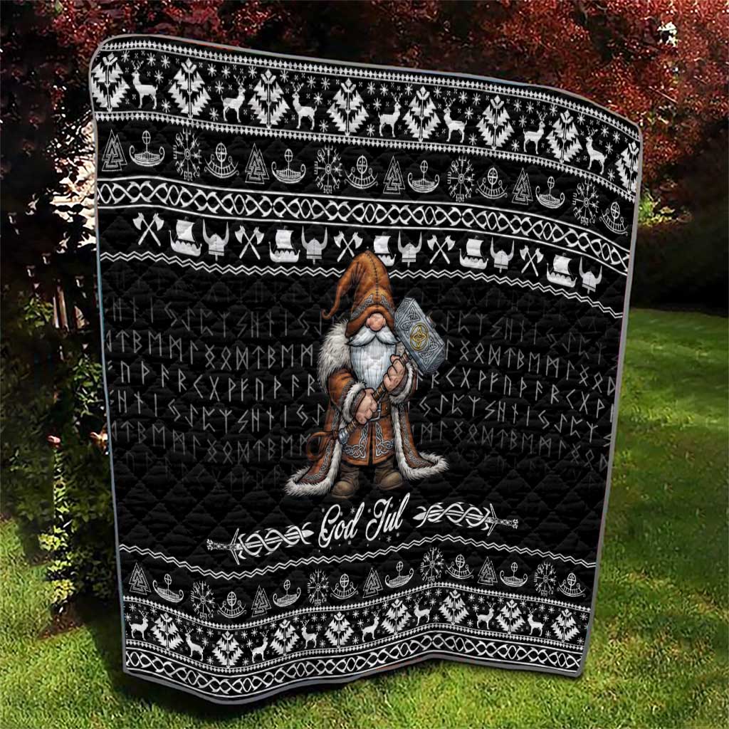 Viking Gnome Christmas Quilt Nordic Xmas Spirit Pattern - Wonder Print Shop