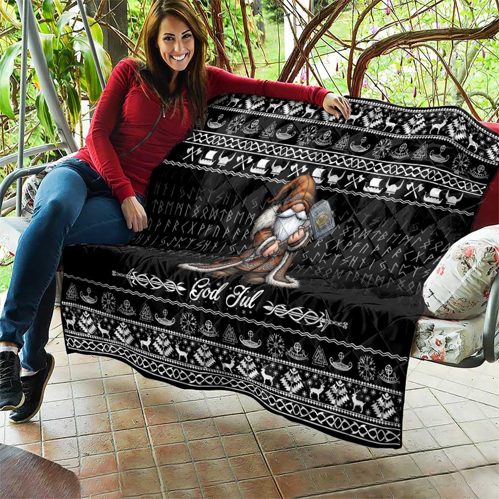 Viking Gnome Christmas Quilt Nordic Xmas Spirit Pattern - Wonder Print Shop
