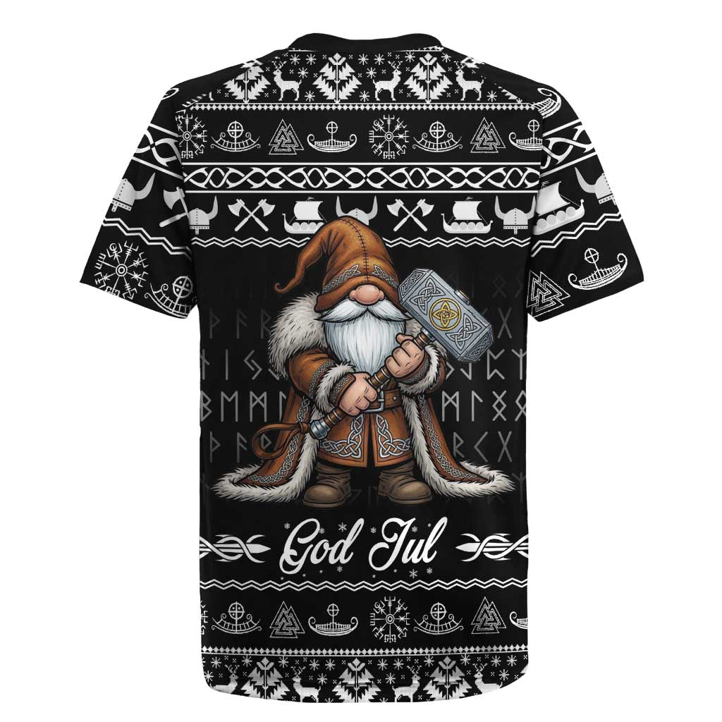 Viking Gnome Christmas Rugby Jersey Nordic Xmas Spirit Pattern - Wonder Print Shop