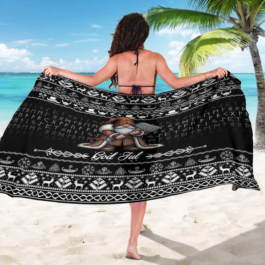 Viking Gnome Christmas Sarong Nordic Xmas Spirit Pattern - Wonder Print Shop