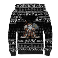 Viking Gnome Christmas Sherpa Hoodie Nordic Xmas Spirit Pattern - Wonder Print Shop