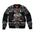 Viking Gnome Christmas Sleeve Zip Bomber Jacket Nordic Xmas Spirit Pattern - Wonder Print Shop