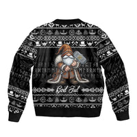 Viking Gnome Christmas Sleeve Zip Bomber Jacket Nordic Xmas Spirit Pattern - Wonder Print Shop