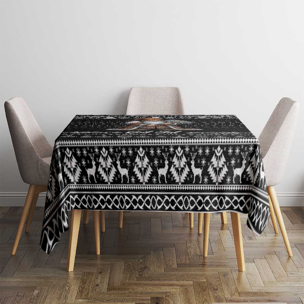 Viking Gnome Christmas Tablecloth Nordic Xmas Spirit Pattern - Wonder Print Shop