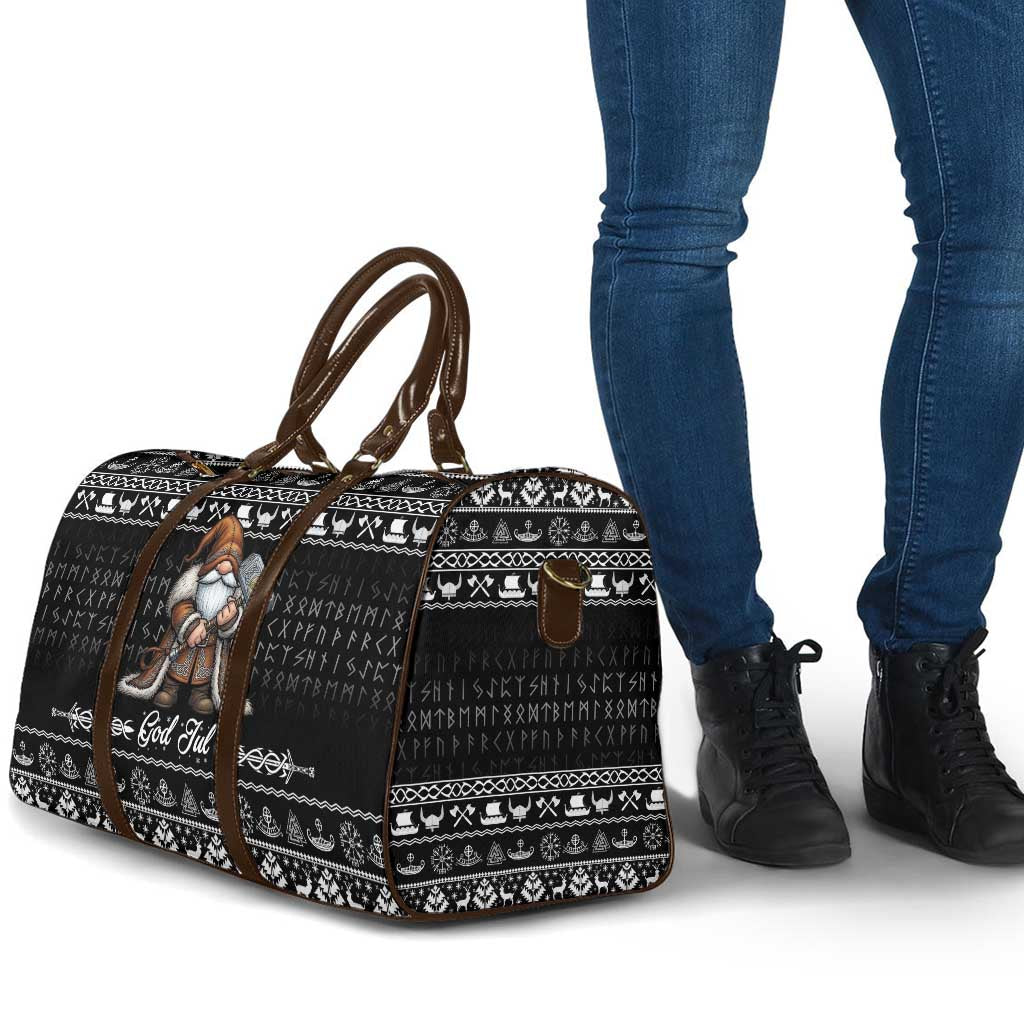 Viking Gnome Christmas Travel Bag Nordic Xmas Spirit Pattern - Wonder Print Shop