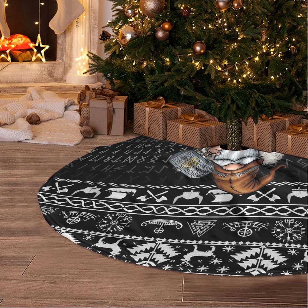 Viking Gnome Christmas Tree Skirt Nordic Xmas Spirit Pattern - Wonder Print Shop