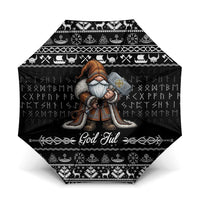 Viking Gnome Christmas Umbrella Nordic Xmas Spirit Pattern - Wonder Print Shop