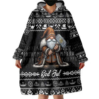 Viking Gnome Christmas Wearable Blanket Hoodie Nordic Xmas Spirit Pattern - Wonder Print Shop