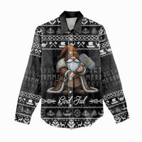 Viking Gnome Christmas Women Casual Shirt Nordic Xmas Spirit Pattern - Wonder Print Shop