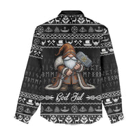 Viking Gnome Christmas Women Casual Shirt Nordic Xmas Spirit Pattern - Wonder Print Shop