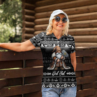 Viking Gnome Christmas Women Polo Shirt Nordic Xmas Spirit Pattern - Wonder Print Shop