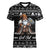 Viking Gnome Christmas Women V-Neck T-Shirt Nordic Xmas Spirit Pattern - Wonder Print Shop