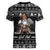 Viking Gnome Christmas Women V-Neck T-Shirt Nordic Xmas Spirit Pattern - Wonder Print Shop