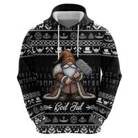 Viking Gnome Christmas Zip Hoodie Nordic Xmas Spirit Pattern - Wonder Print Shop