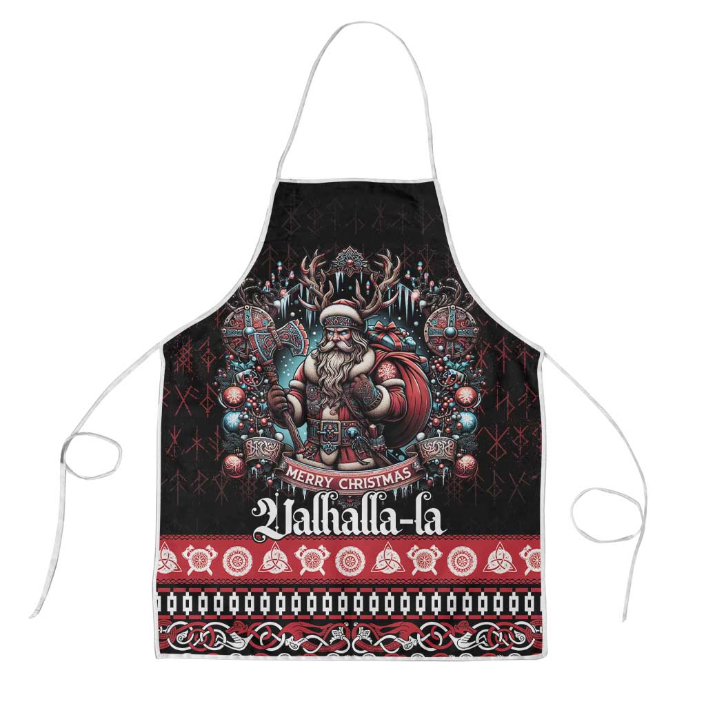 Viking Santa Christmas Apron Valhalla-la Nordic Xmas Spirit - Wonder Print Shop
