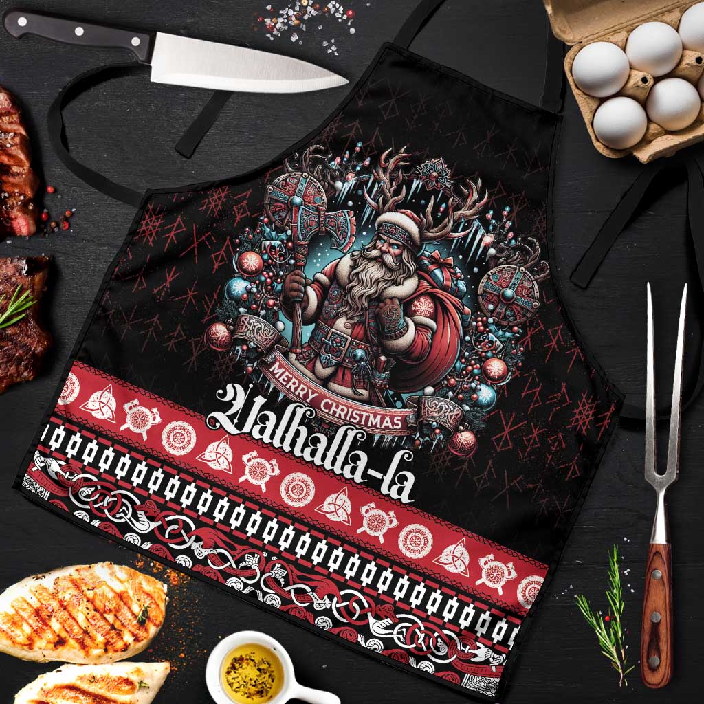 Viking Santa Christmas Apron Valhalla-la Nordic Xmas Spirit - Wonder Print Shop