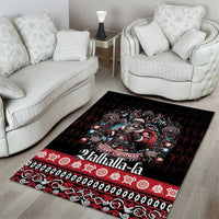 Viking Santa Christmas Area Rug Valhalla-la Nordic Xmas Spirit - Wonder Print Shop
