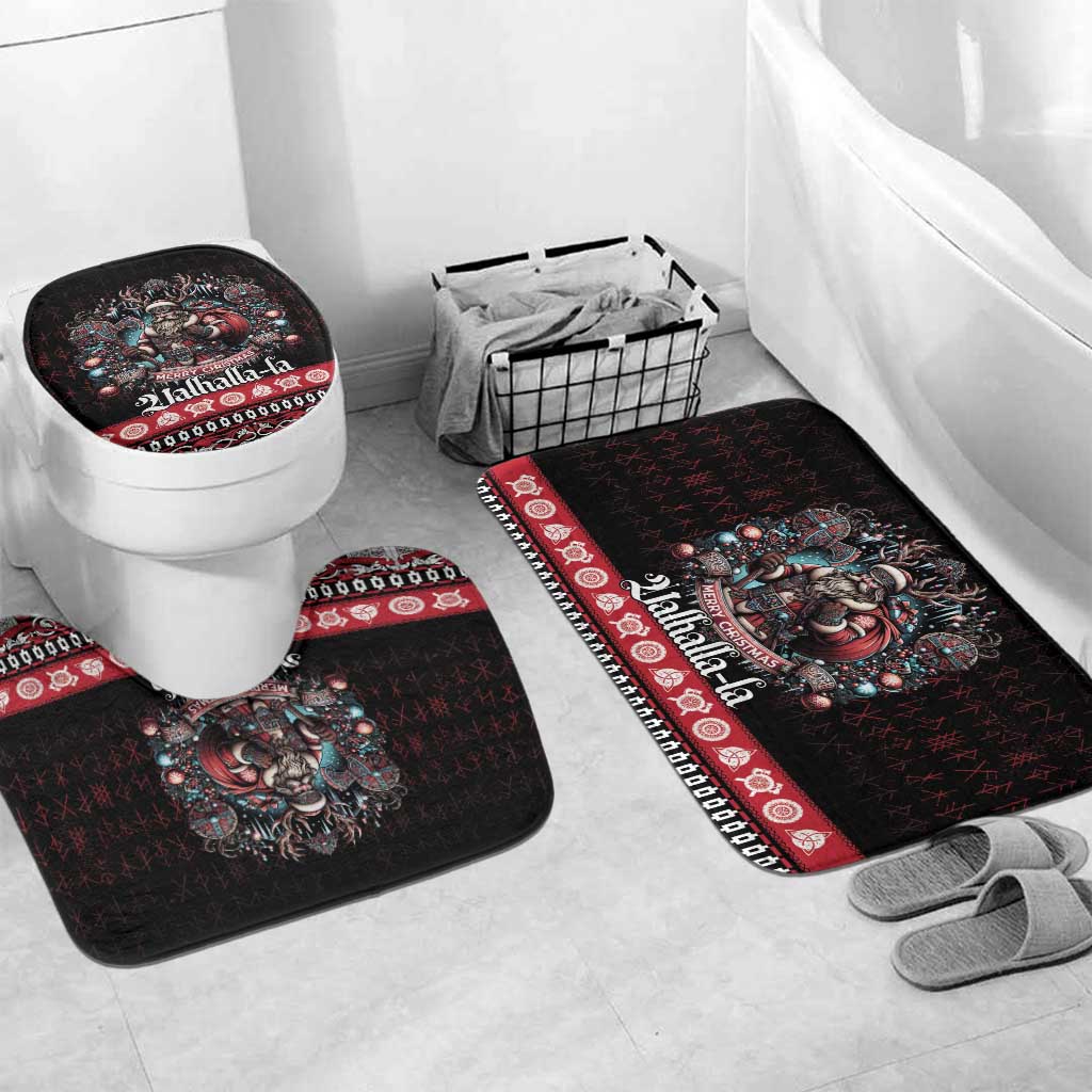 Viking Santa Christmas Bathroom Set Valhalla-la Nordic Xmas Spirit - Wonder Print Shop
