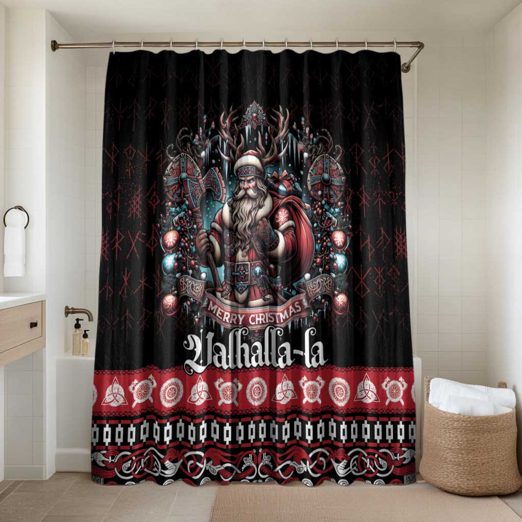 Viking Santa Christmas Bathroom Set Valhalla-la Nordic Xmas Spirit - Wonder Print Shop