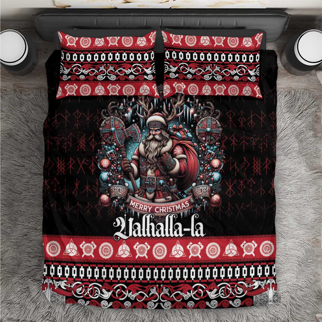 Viking Santa Christmas Bedding Set Valhalla-la Nordic Xmas Spirit - Wonder Print Shop
