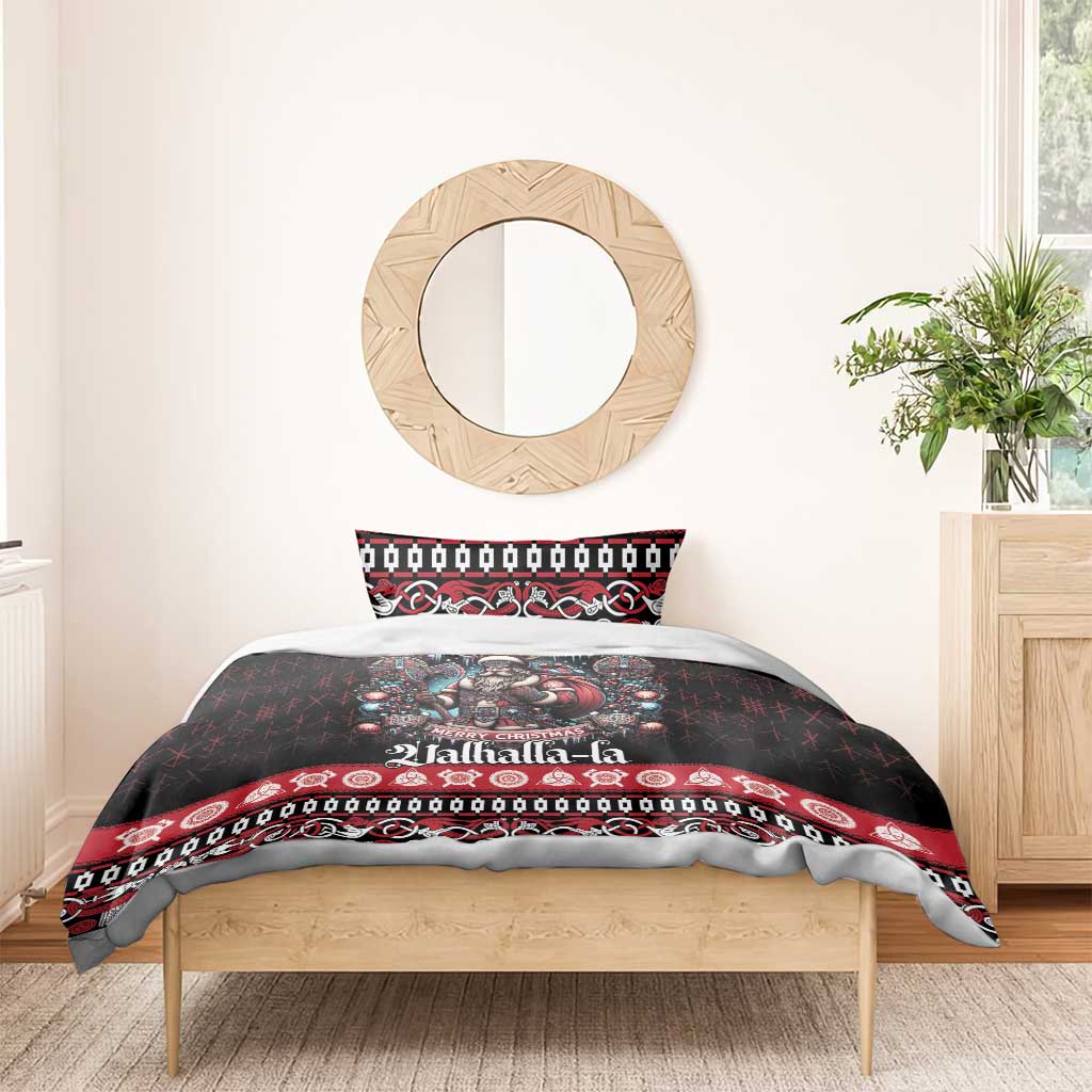 Viking Santa Christmas Bedding Set Valhalla-la Nordic Xmas Spirit - Wonder Print Shop
