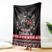 Viking Santa Christmas Blanket Valhalla-la Nordic Xmas Spirit - Wonder Print Shop