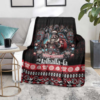 Viking Santa Christmas Blanket Valhalla-la Nordic Xmas Spirit - Wonder Print Shop