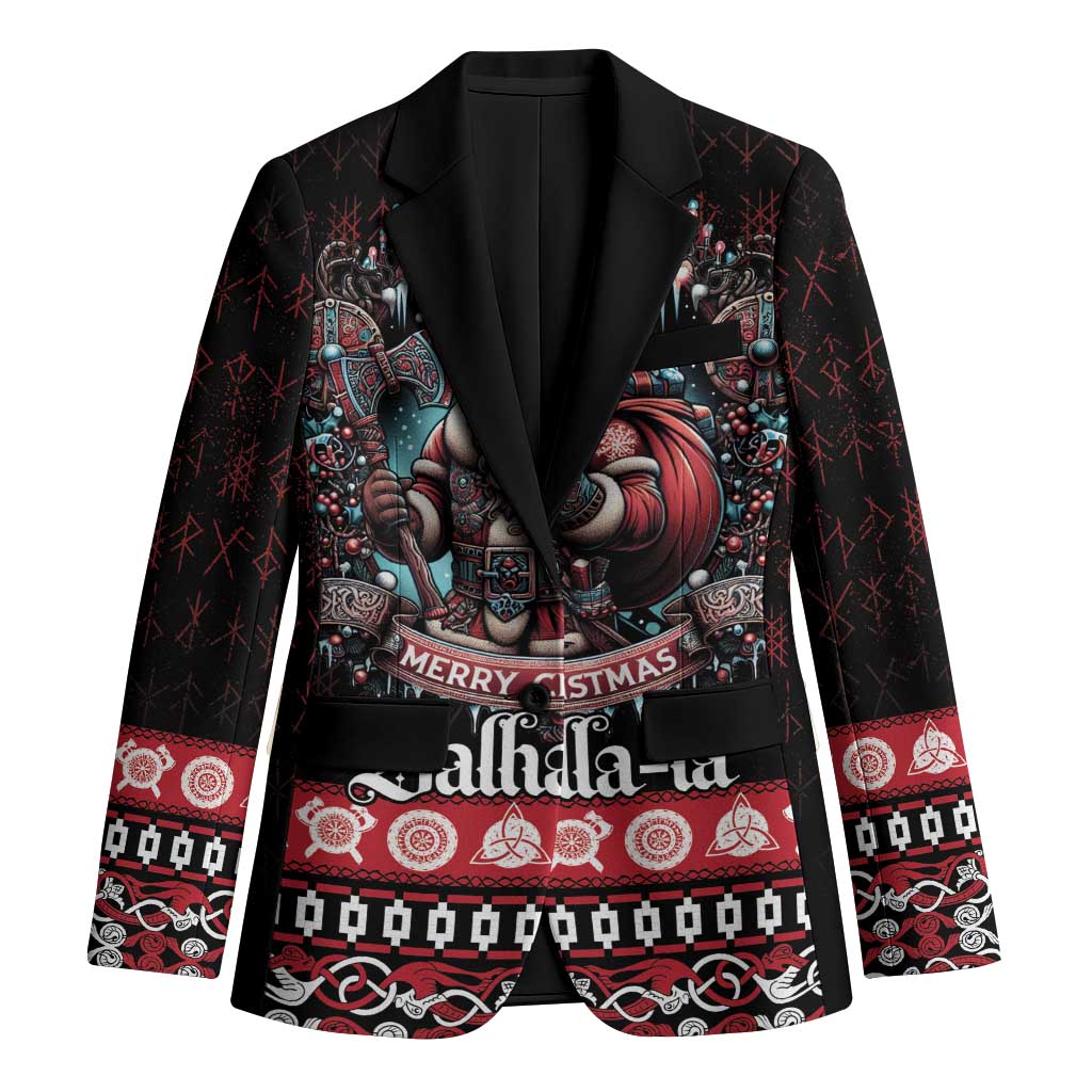 Viking Santa Christmas Blazer Valhalla-la Nordic Xmas Spirit - Wonder Print Shop