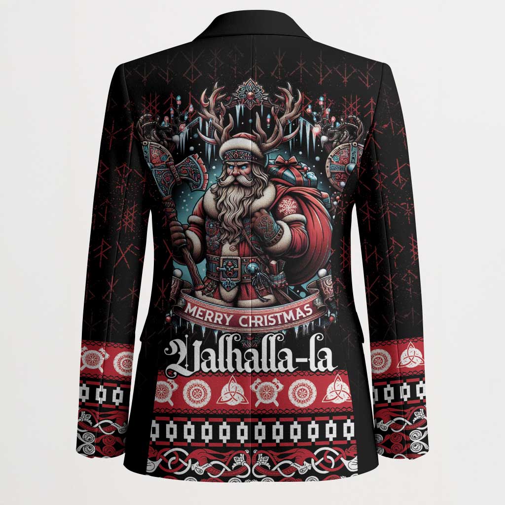 Viking Santa Christmas Blazer Valhalla-la Nordic Xmas Spirit - Wonder Print Shop