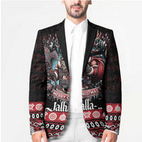 Viking Santa Christmas Blazer Valhalla-la Nordic Xmas Spirit - Wonder Print Shop