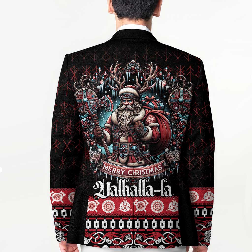 Viking Santa Christmas Blazer Valhalla-la Nordic Xmas Spirit - Wonder Print Shop