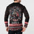Viking Santa Christmas Button Sweatshirt Valhalla-la Nordic Xmas Spirit - Wonder Print Shop