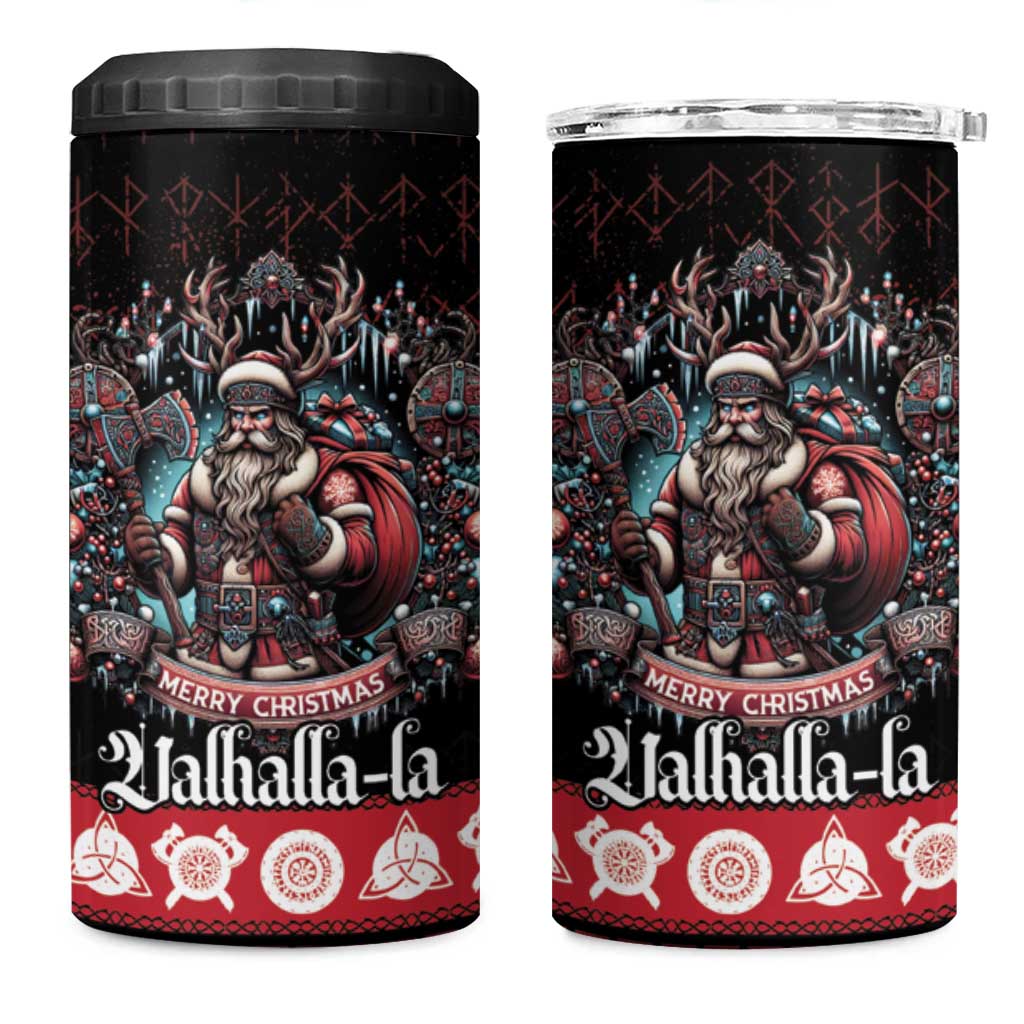 Viking Santa Christmas 4 in 1 Can Cooler Tumbler Valhalla-la Nordic Xmas Spirit - Wonder Print Shop