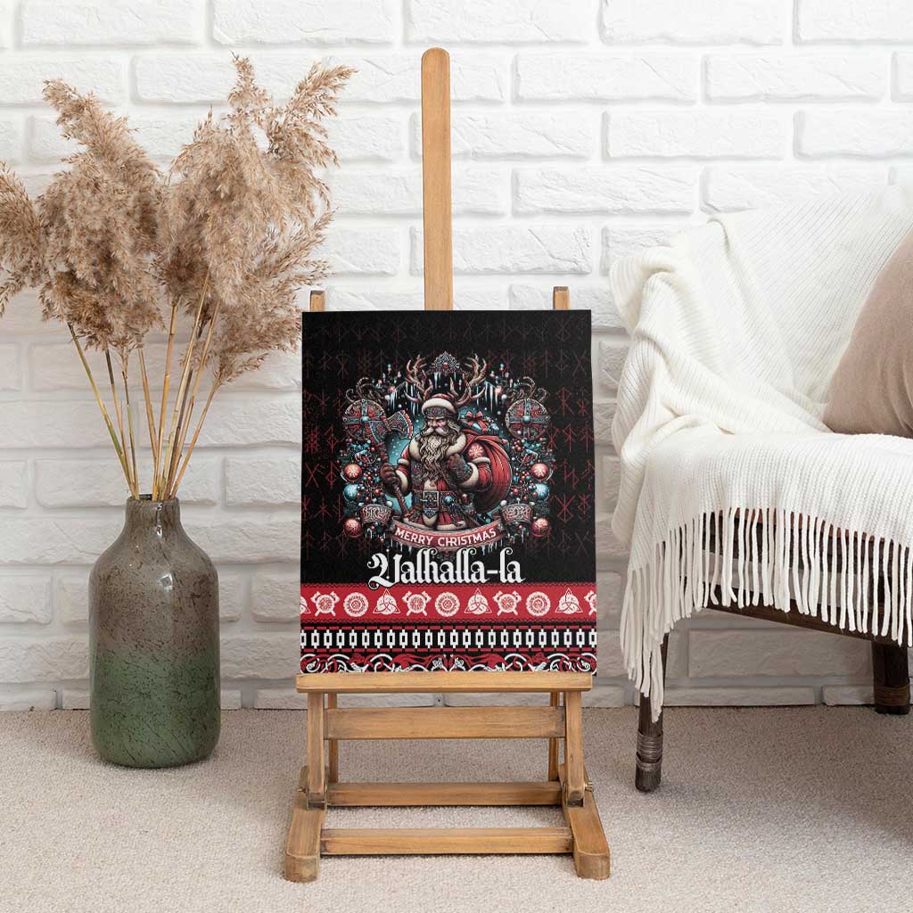 Viking Santa Christmas Canvas Wall Art Valhalla-la Nordic Xmas Spirit - Wonder Print Shop