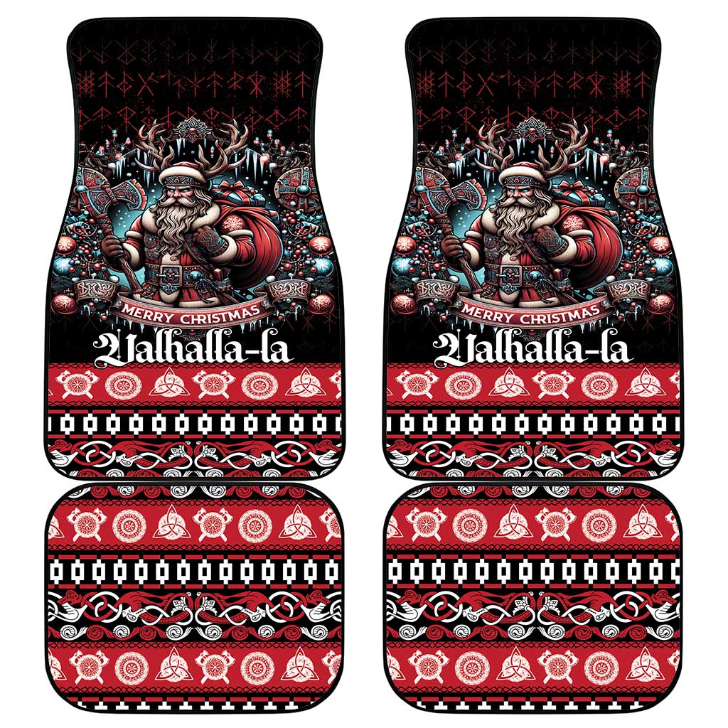 Viking Santa Christmas Car Mats Valhalla-la Nordic Xmas Spirit - Wonder Print Shop