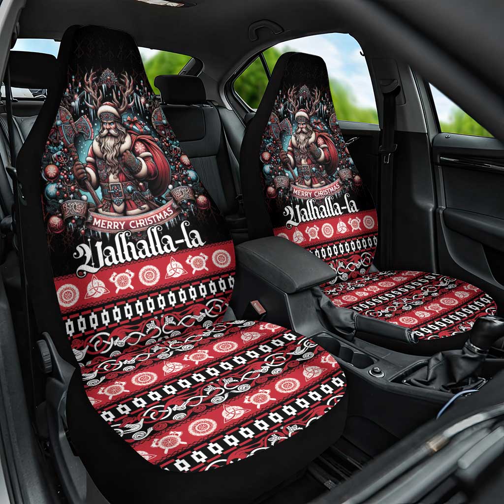 Viking Santa Christmas Car Seat Cover Valhalla-la Nordic Xmas Spirit - Wonder Print Shop