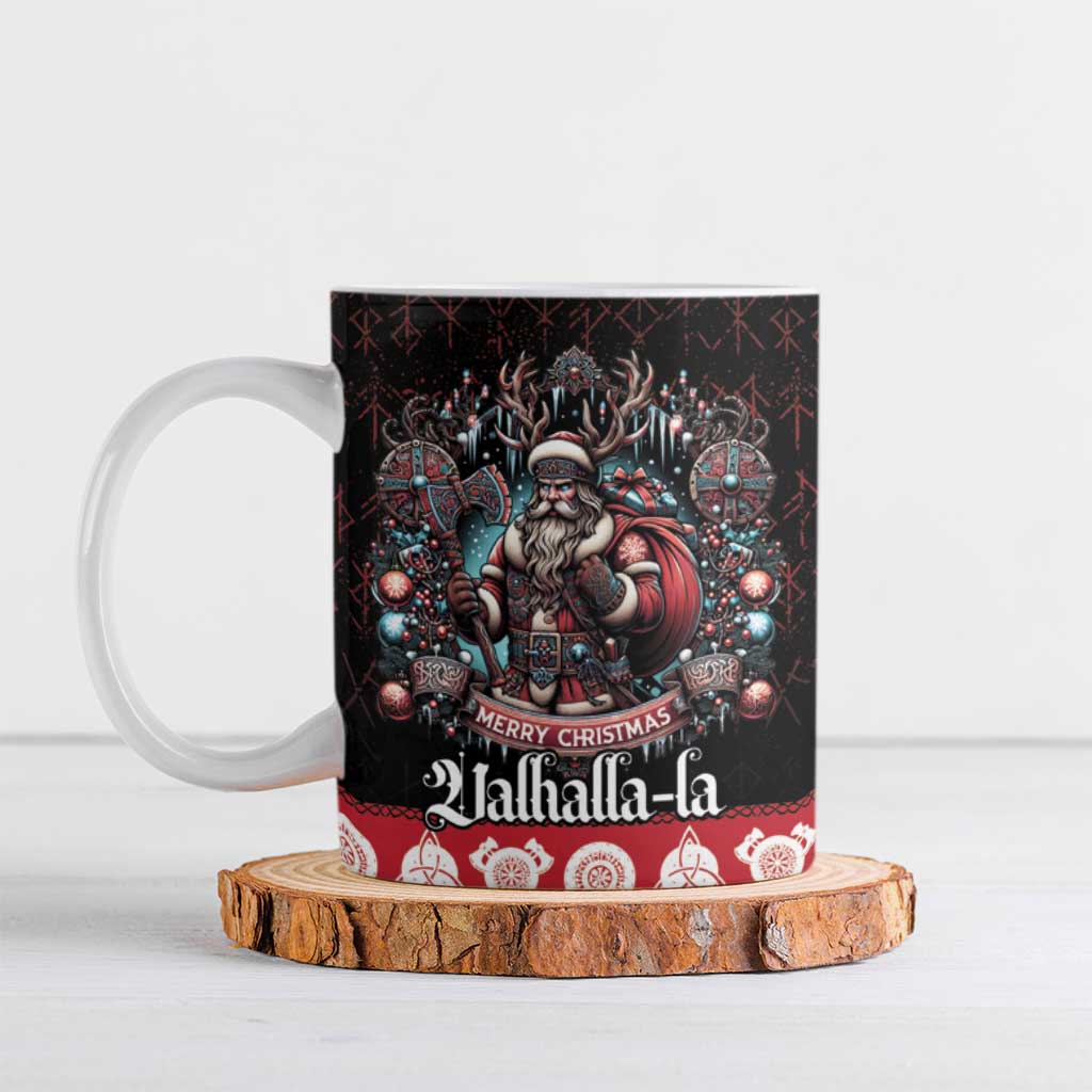 Viking Santa Christmas Ceramic Mug Valhalla-la Nordic Xmas Spirit - Wonder Print Shop