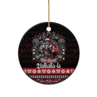 Viking Santa Christmas Ceramic Ornament Valhalla-la Nordic Xmas Spirit - Wonder Print Shop