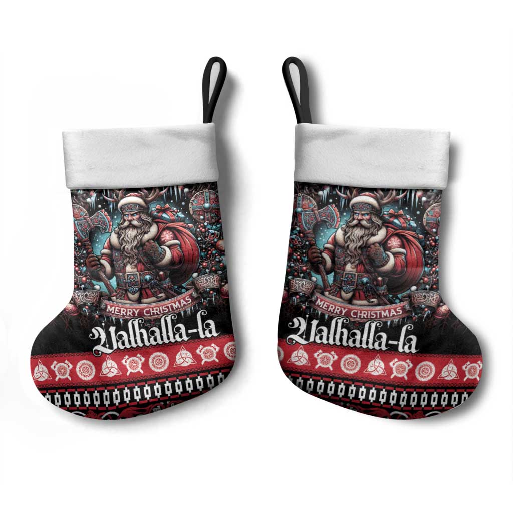 Viking Santa Christmas Stocking Valhalla-la Nordic Xmas Spirit - Wonder Print Shop
