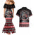 Viking Santa Christmas Couples Matching Mermaid Dress and Hawaiian Shirt Valhalla-la Nordic Xmas Spirit - Wonder Print Shop