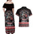 Viking Santa Christmas Couples Matching Off Shoulder Maxi Dress and Hawaiian Shirt Valhalla-la Nordic Xmas Spirit - Wonder Print Shop