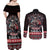 Viking Santa Christmas Couples Matching Off Shoulder Maxi Dress and Long Sleeve Button Shirt Valhalla-la Nordic Xmas Spirit - Wonder Print Shop